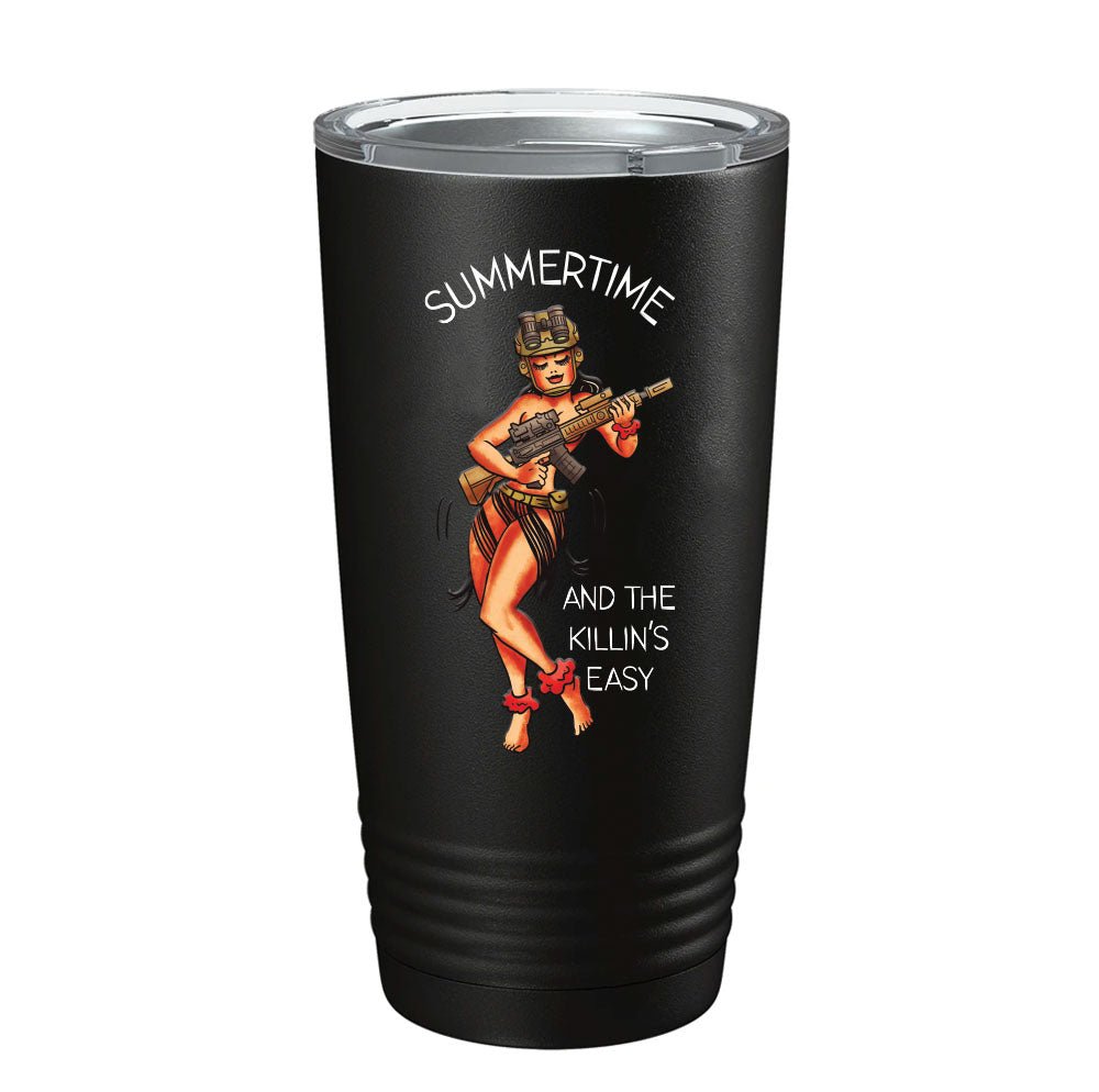 Summertime Hula Girl Tumbler - 20oz - Tumbler