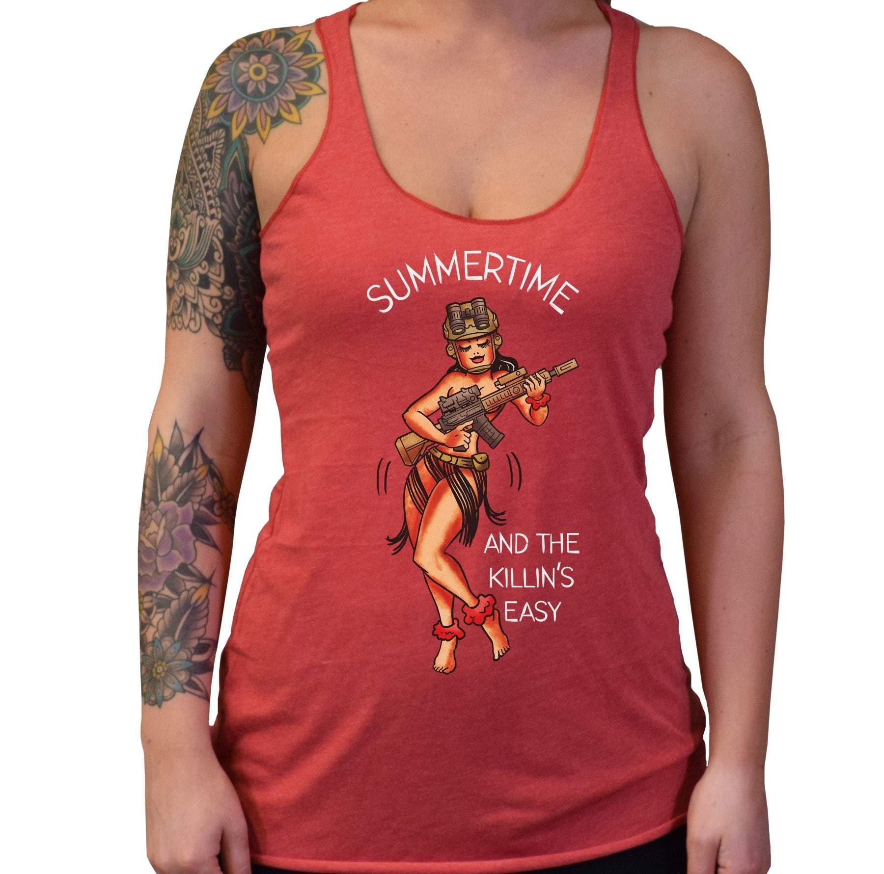 Summertime Hula Tri - Blend - Small - Tank