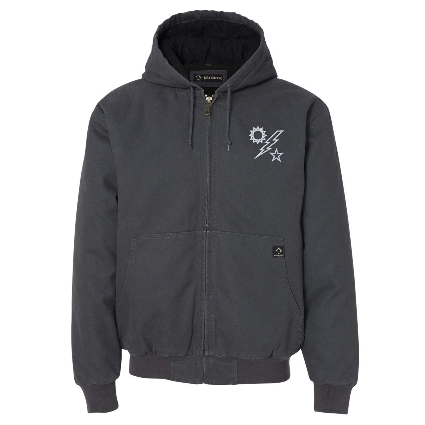 Sun Star Bolt Embroidered Boulder Cloth™ Hooded Jacket - Small - Outerwear