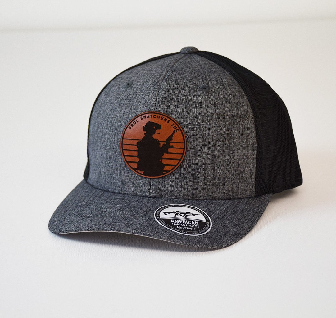 Sunrise Operator Snap - Back - Melange Charcoal/ Black Mesh - FlexFit + SnapBack Tech - Headwear