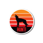 Sunset Coyote Sticker - 4" - Sticker