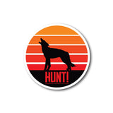 Sunset Coyote Sticker - 4" - Sticker