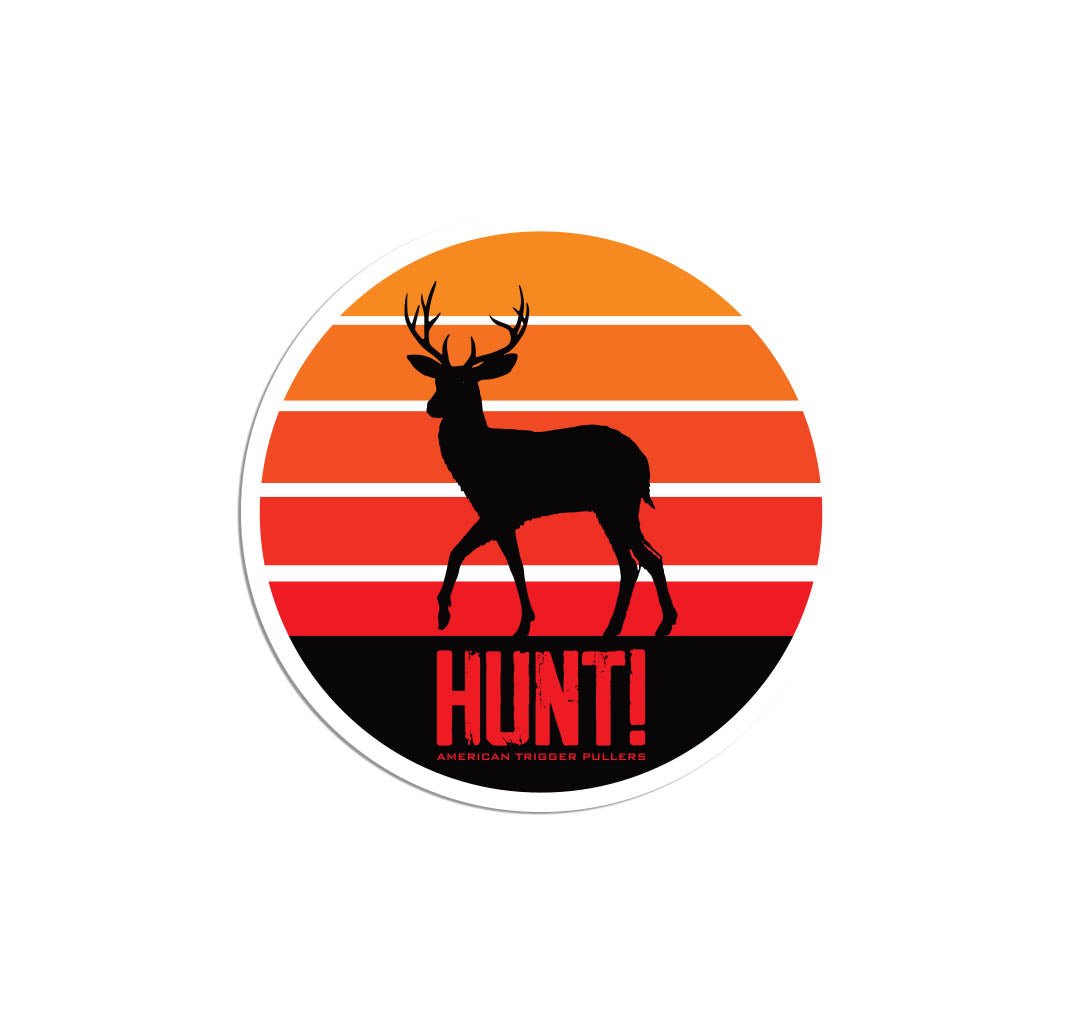 Sunset Deer Sticker - 4" - Sticker