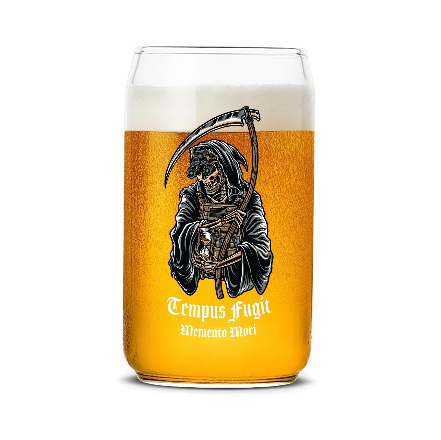 Tempus Fugit Beer Can Glass Set - 16oz - Glassware