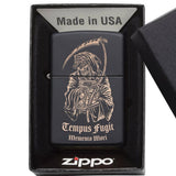 Tempus Fugit Lighter - Matte Black - No Discount