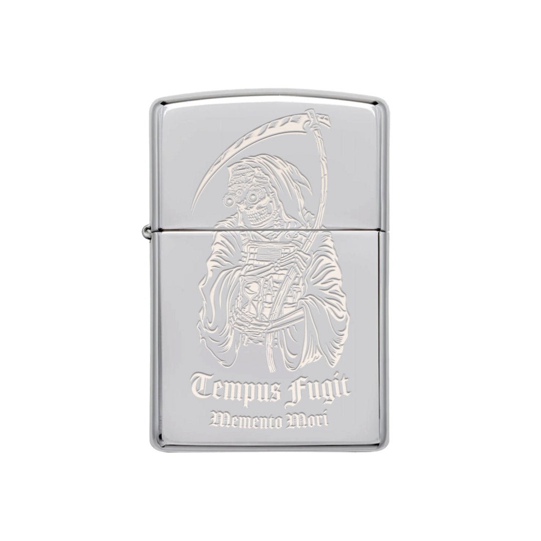 Tempus Fugit Lighter - Chrome - No Discount