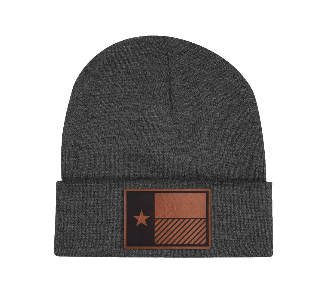 Texas Flag Diagonal Beanie w/ Cuff - OSFA - Beanie