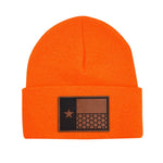 Texas Flag Honeycomb Beanie w/ Cuff - OSFA - Beanie