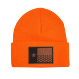 Texas Flag Honeycomb Beanie w/ Cuff - OSFA - Beanie