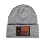 Texas Flag Honeycomb Beanie w/ Cuff - OSFA - Beanie