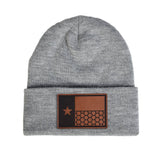 Texas Flag Honeycomb Beanie w/ Cuff - OSFA - Beanie