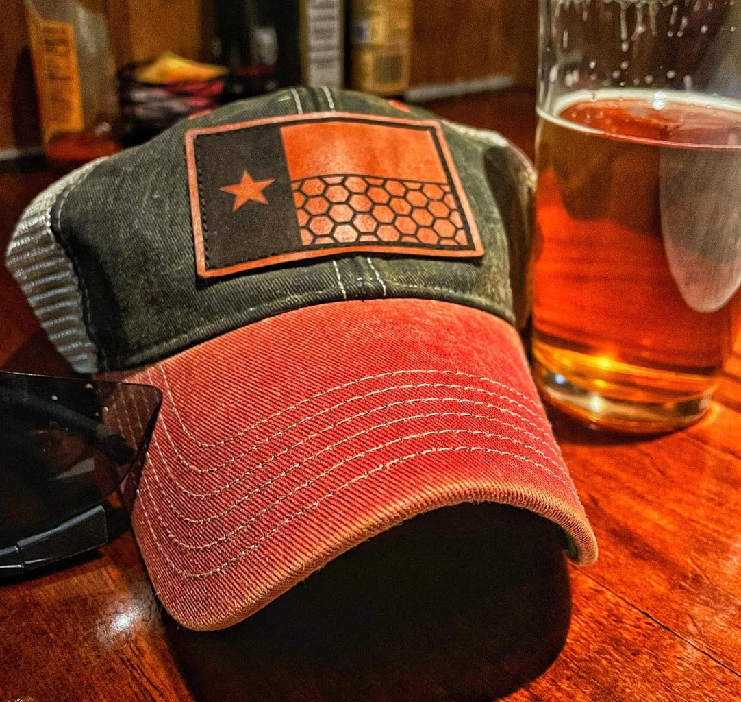 Texas Flag Legacy Dad Hat Honeycomb Pattern - OSFA - Headwear