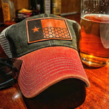 Texas Flag Legacy Dad Hat Honeycomb Pattern - OSFA - Headwear