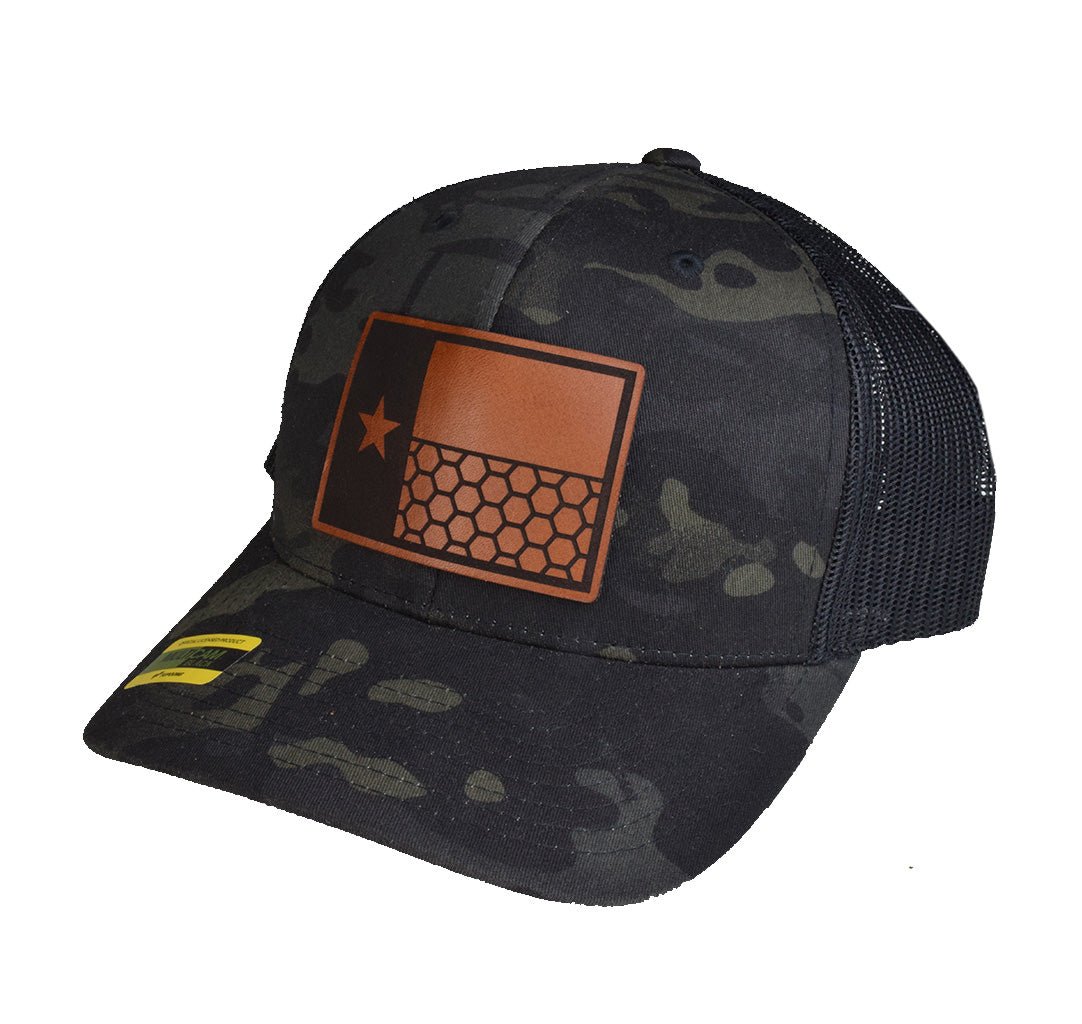 Texas Flag SnapBack Honeycomb Pattern - OSFA - Headwear