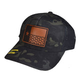 Texas Flag SnapBack Honeycomb Pattern - OSFA - Headwear