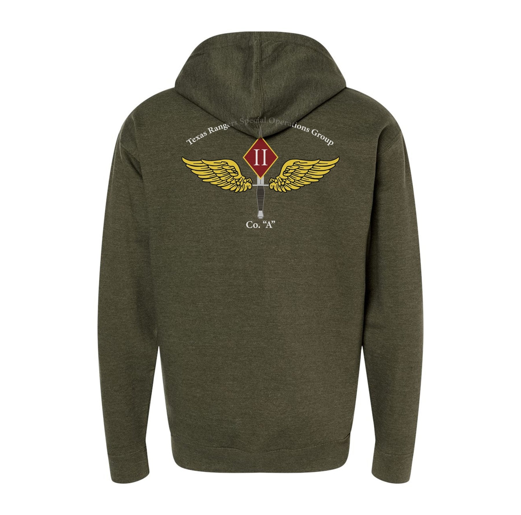 Texas Rangers SOG Co A Wings Zipper Hoodie - Small - Private Hoodie