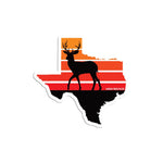 Texas Sunset Deer Sticker - 4" - Sticker