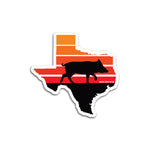 Texas Sunset Hog Sticker - 4" - Sticker