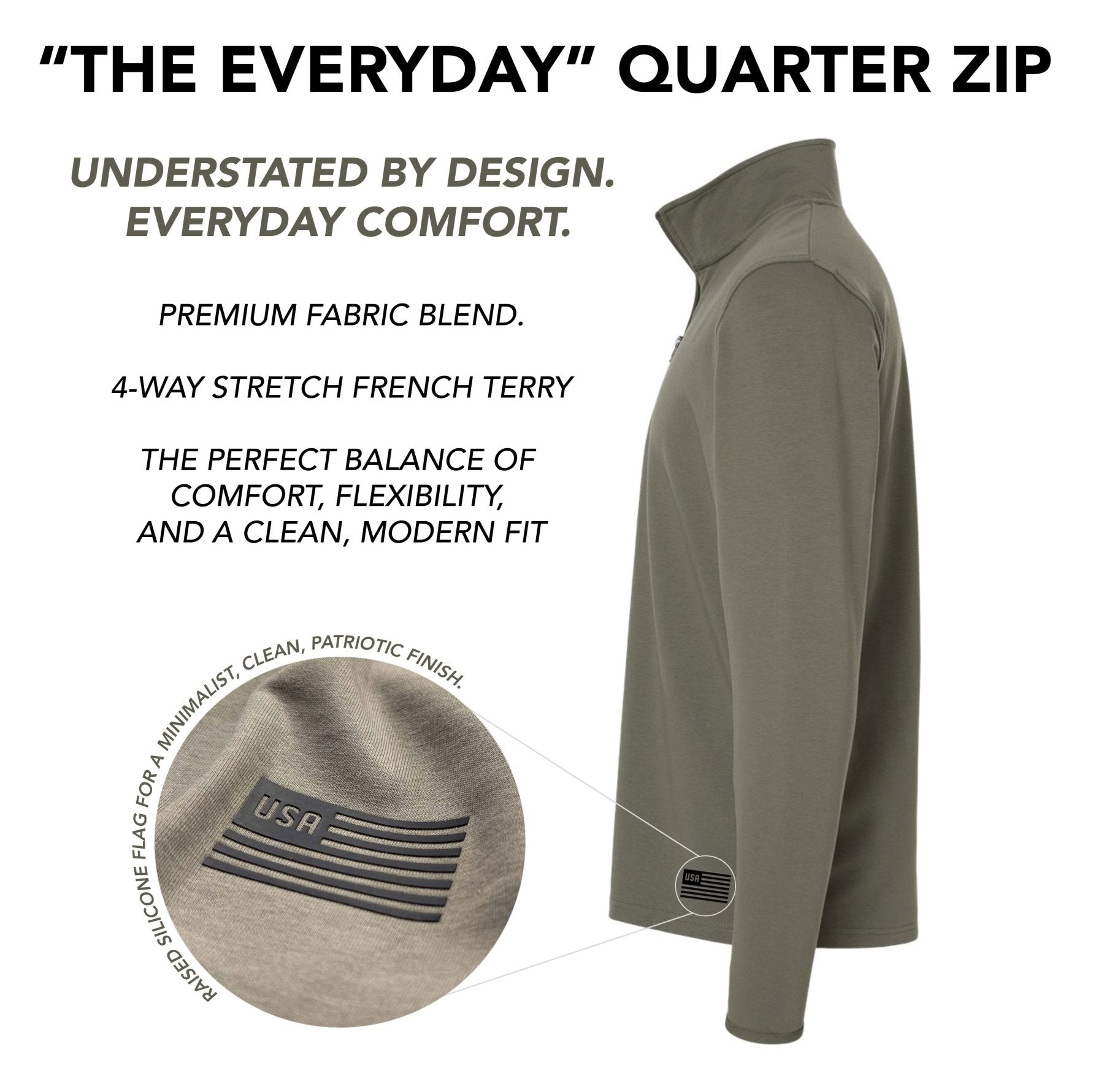 "The Everyday" Premium 1/4 Zip - Small - Outerwear