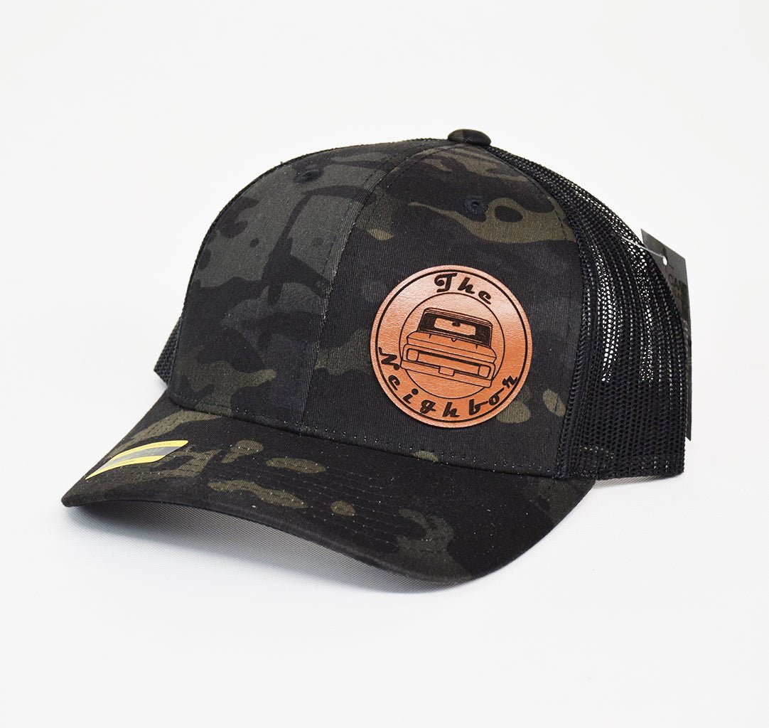 The Neighbor Leather Snap - Back - Black Multicam - Headwear