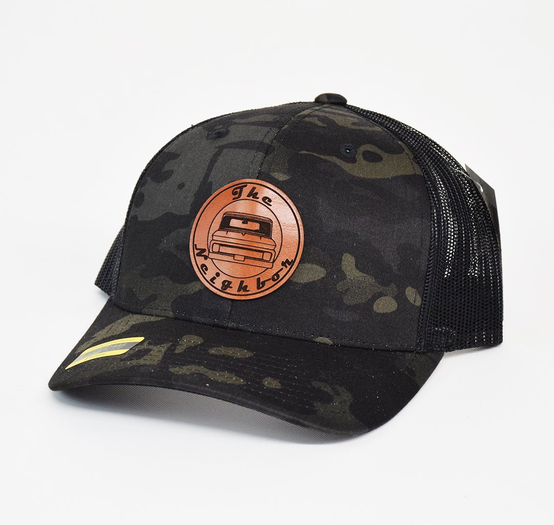 The Neighbor Leather Snap - Back - Black Multicam - Headwear