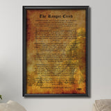 The Ranger Creed Canvas - 20" x 28" Canvas - Print