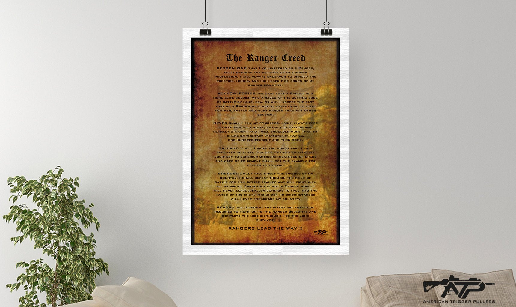 The Ranger Creed Canvas - Loose Canvas - Canvas