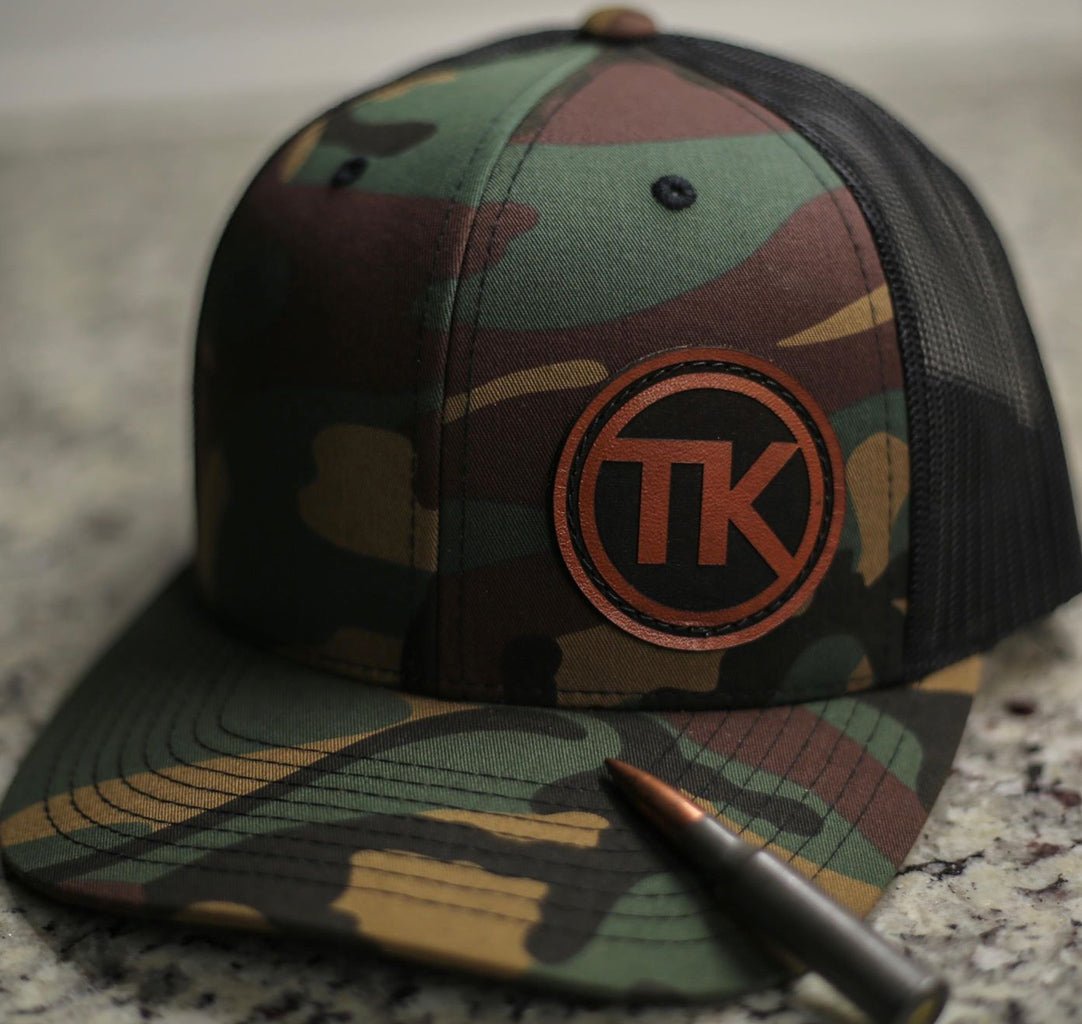 TK Circle Leather Snap Back - Woodland/Black Mesh - TK