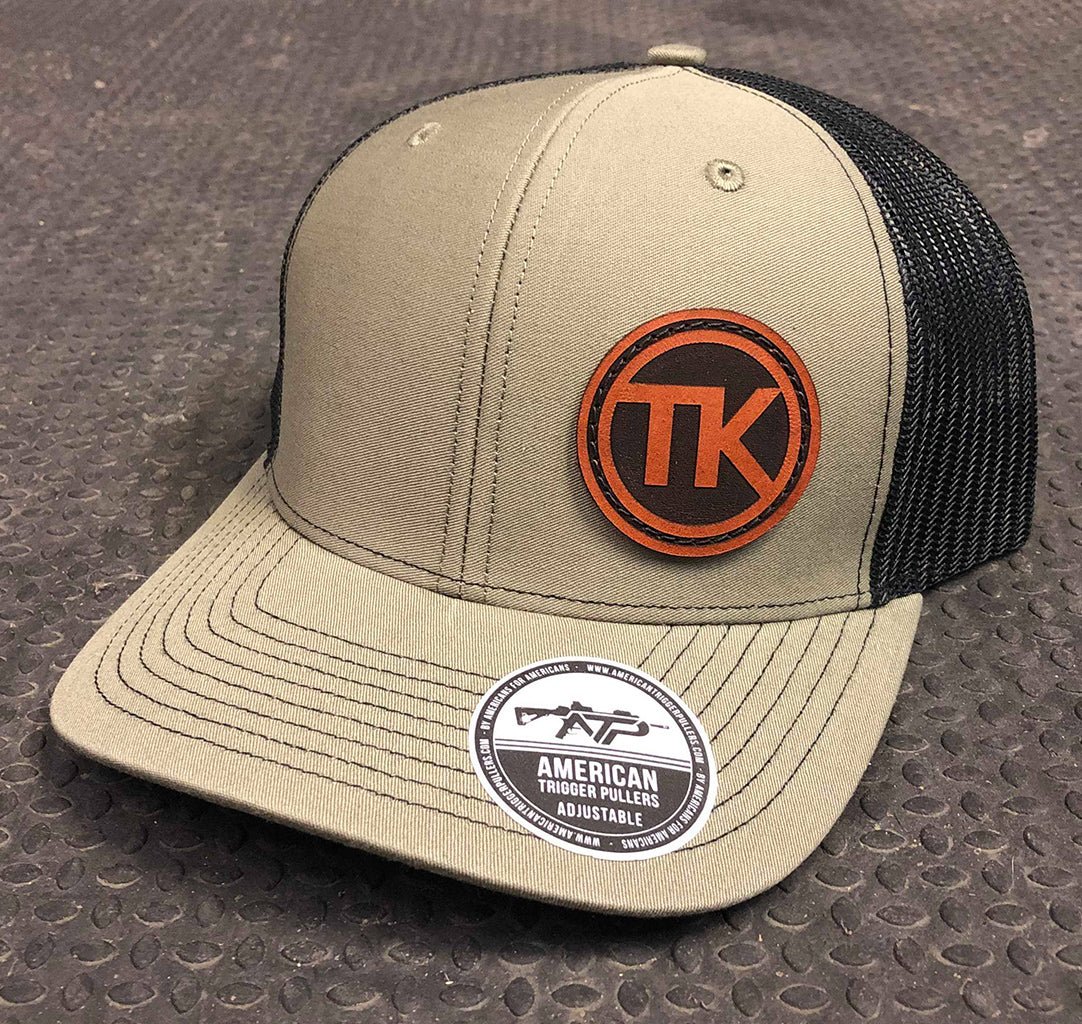 TK Circle Leather Snap Back - OD Green/Black Mesh - TK