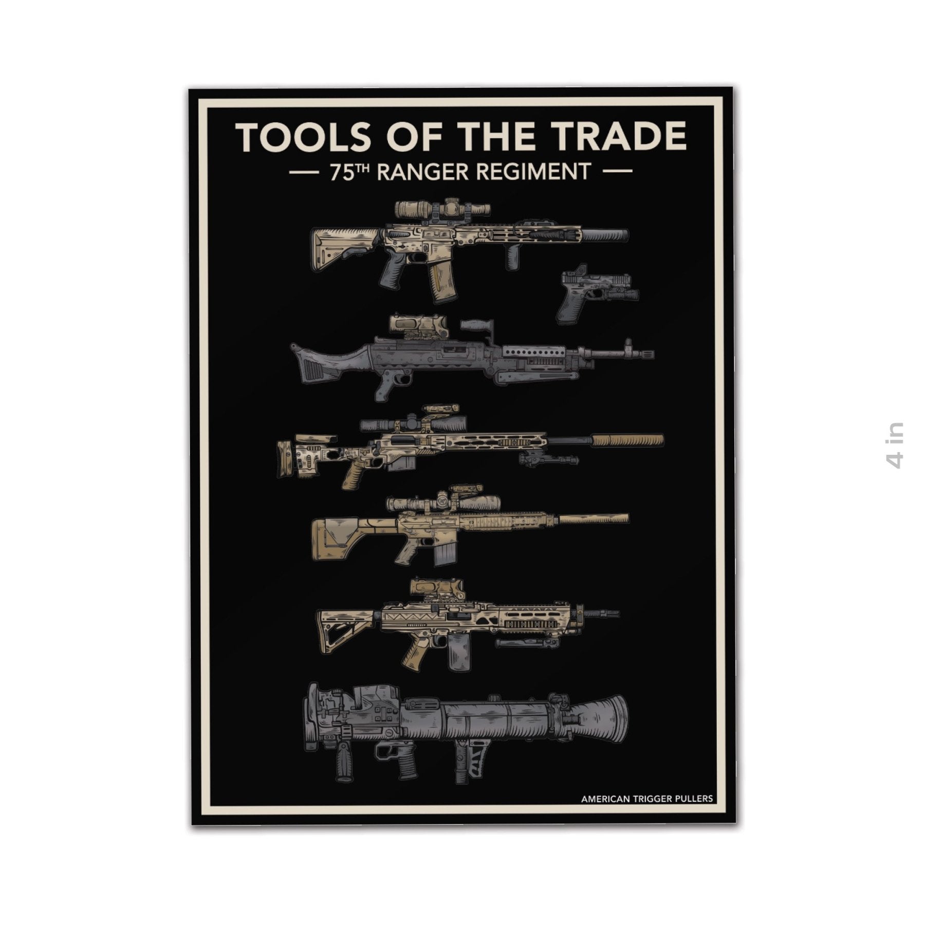 Tools of the Regiment Sticker - 4" - Sticker