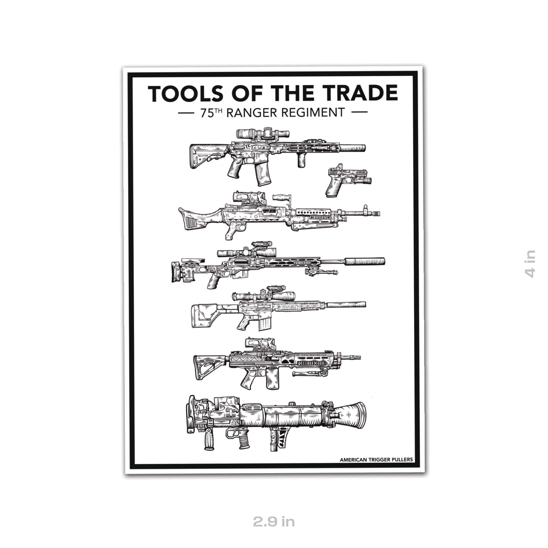 Tools of the Regiment Sticker - 4" - Sticker