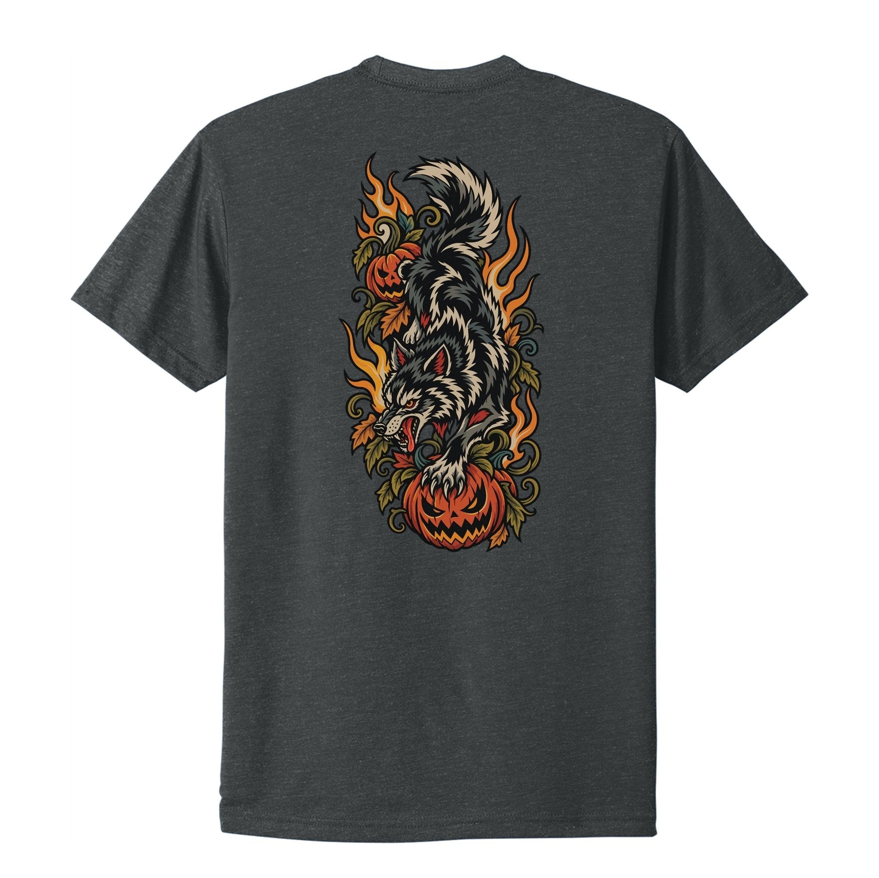 Traditional Halloween Wolf Tee - Small - Shirt