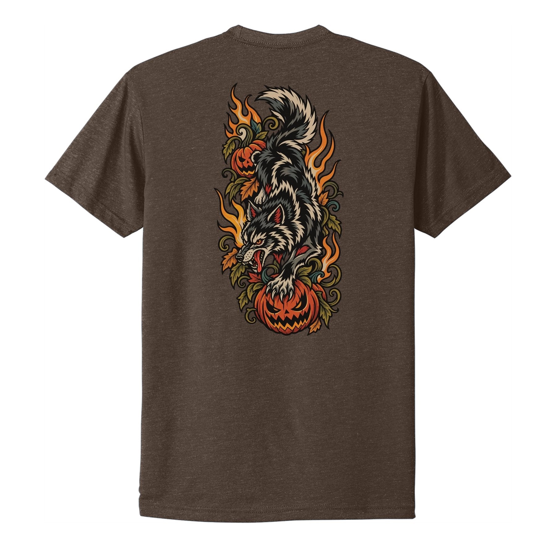 Traditional Halloween Wolf Tee - Small - Shirt