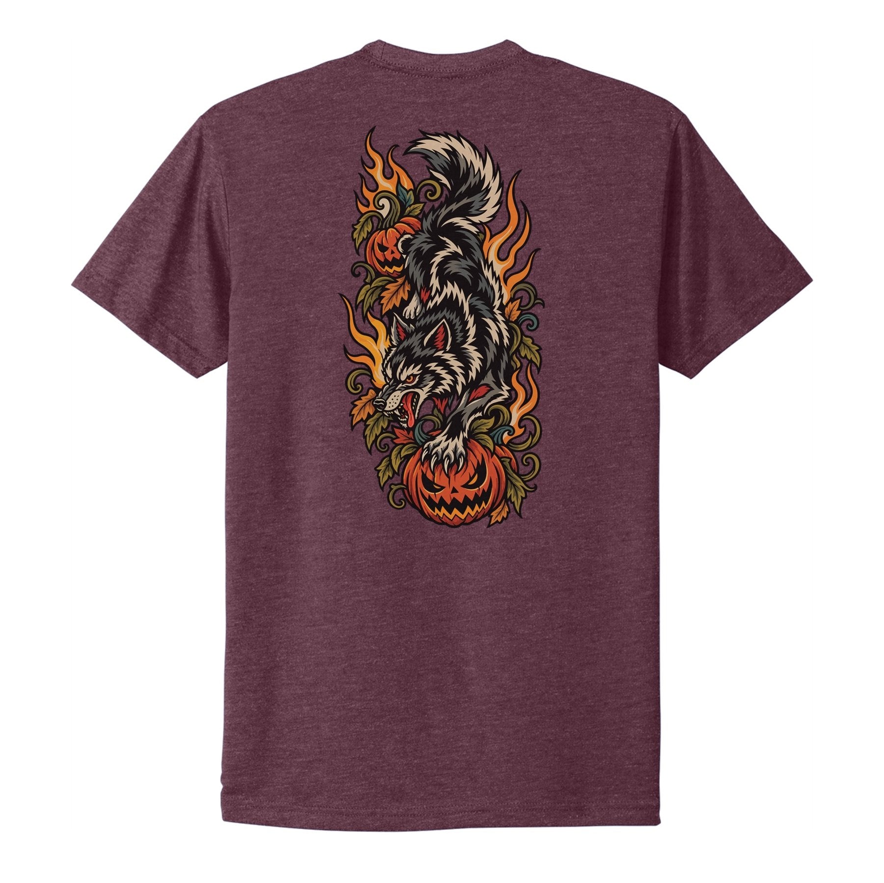 Traditional Halloween Wolf Tee - Small - Shirt