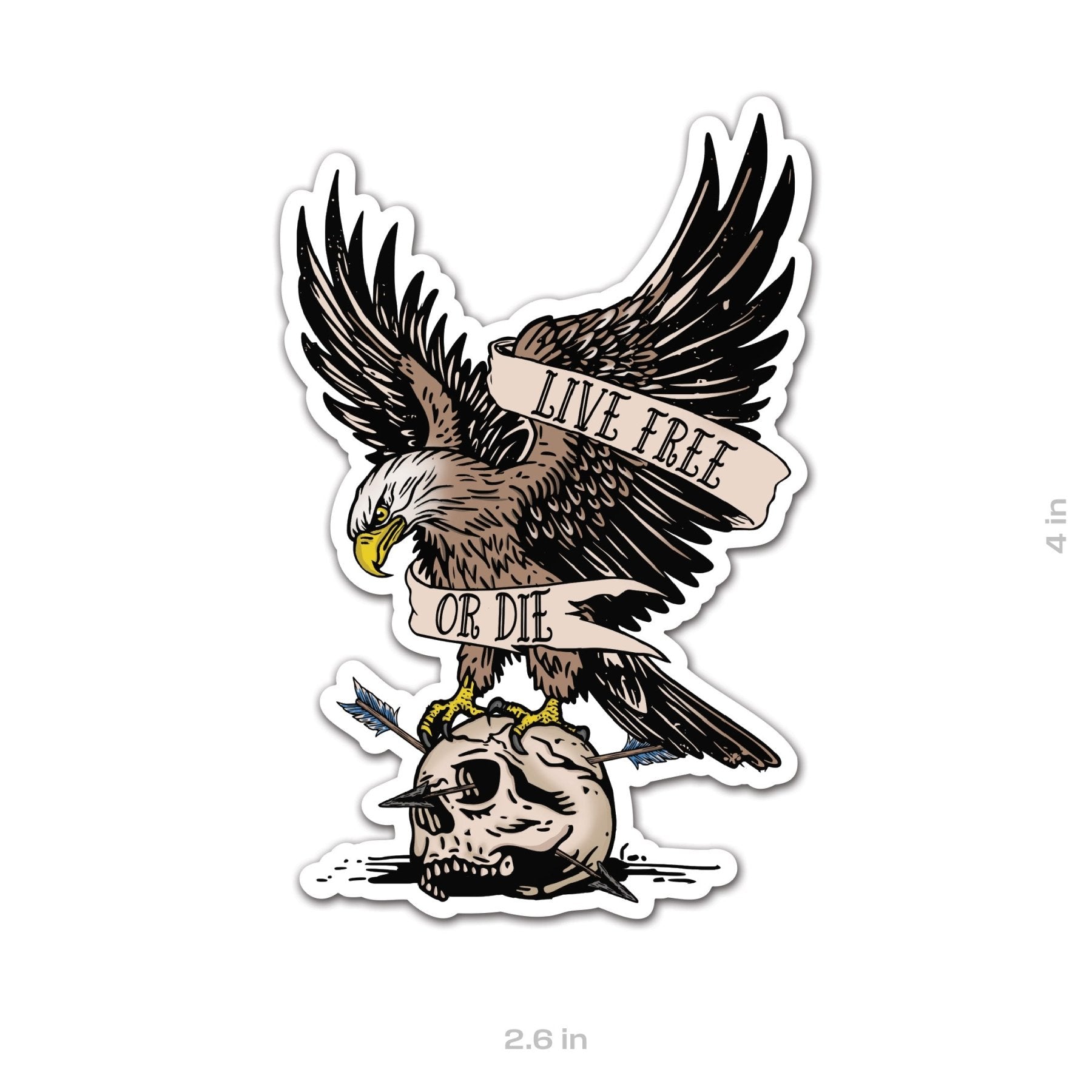 Traditional LFOD Eagle Sticker - 4" - Sticker