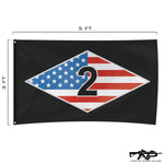 USA Batt Diamond Flag - 3' x 5' - Flag