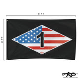 USA Batt Diamond Flag - 3' x 5' - Flag