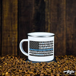 USA Blue Line Flag - 11oz Metal - Mug