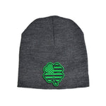 USA Clover Green Leather Beanie - Charcoal - Headwear