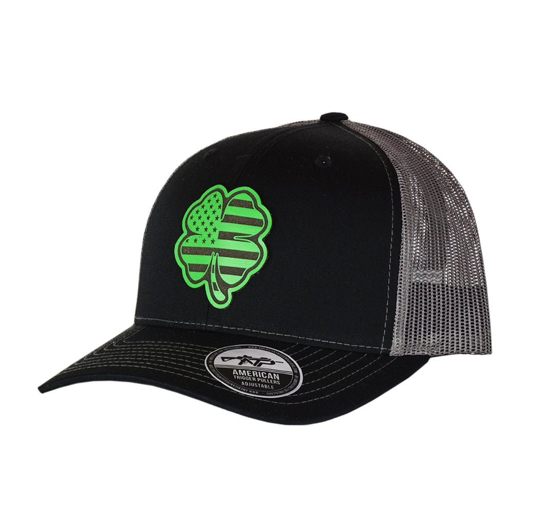 USA Clover Leather SnapBack - Green Leather - Headwear