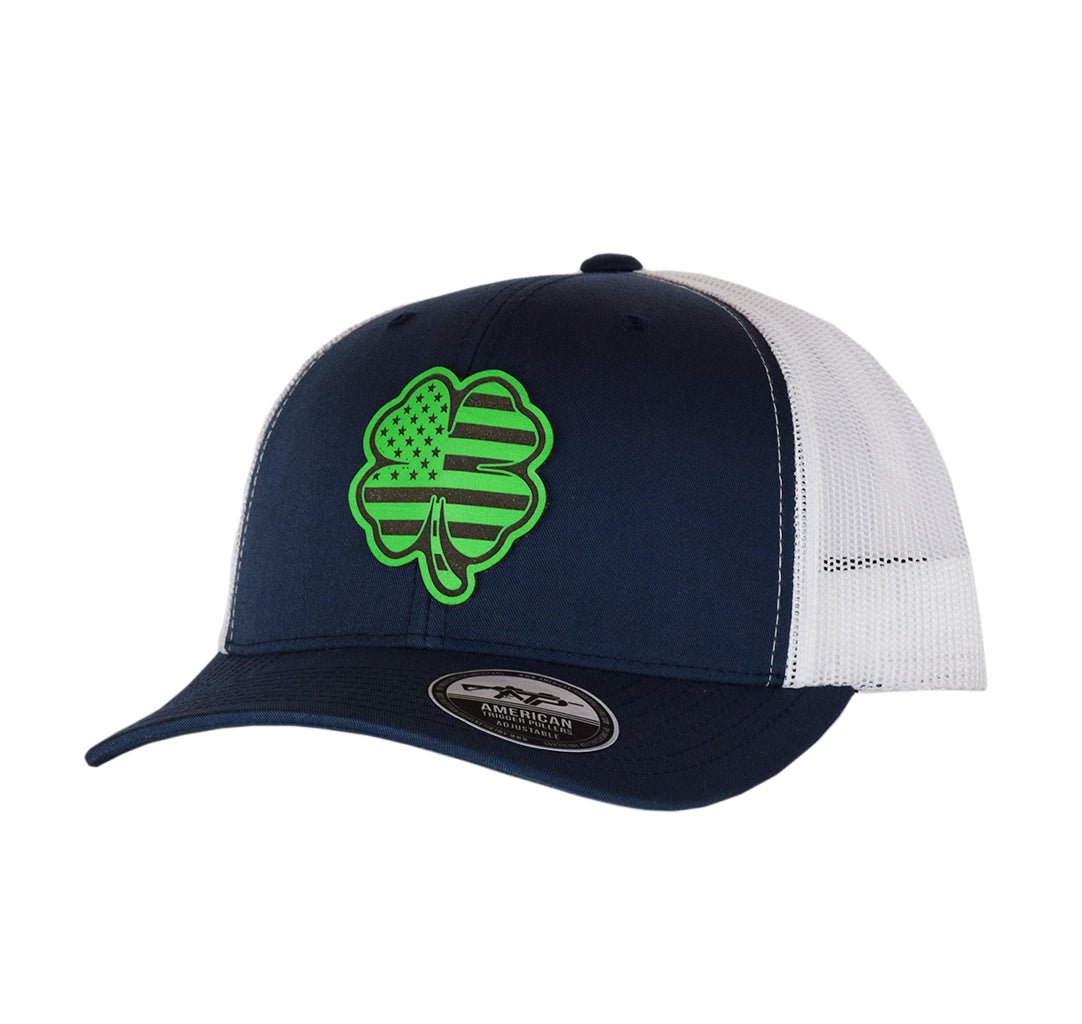 USA Clover Leather SnapBack - Green Leather - Headwear