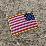 USA Flag Patch - Honeycomb Reflective - 3" x 2" - Patch