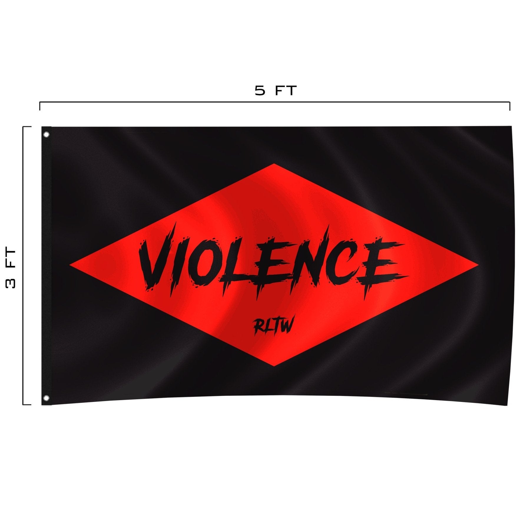 Violence Batt Diamond Flag - 3' x 5' - Flag