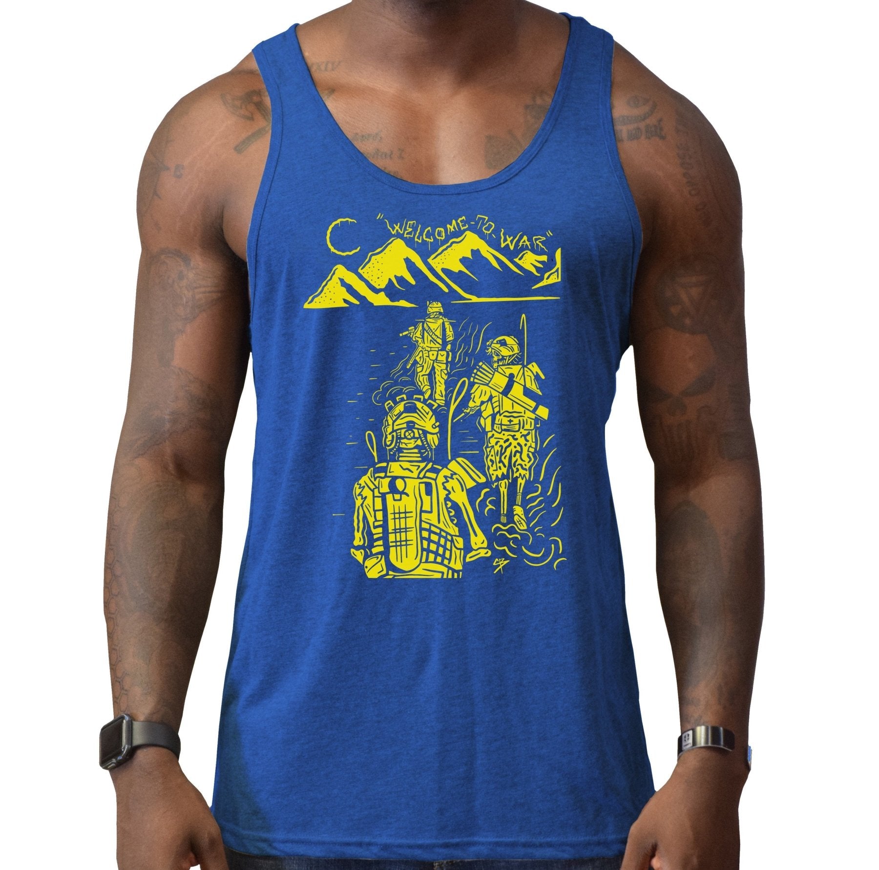 Welcome To War Men's Tank - Small - Tank