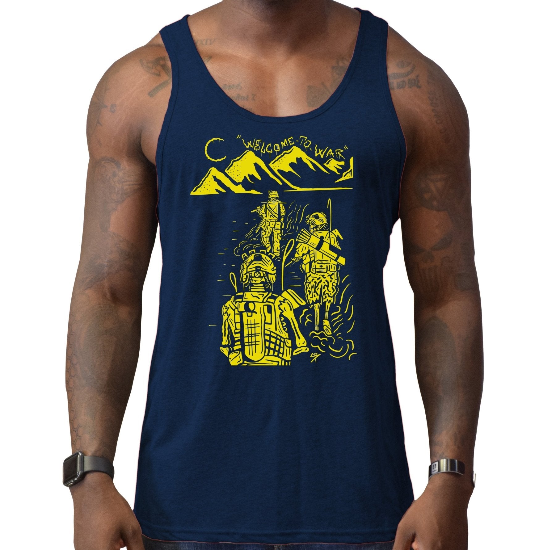 Welcome To War Men's Tank - Small - Tank