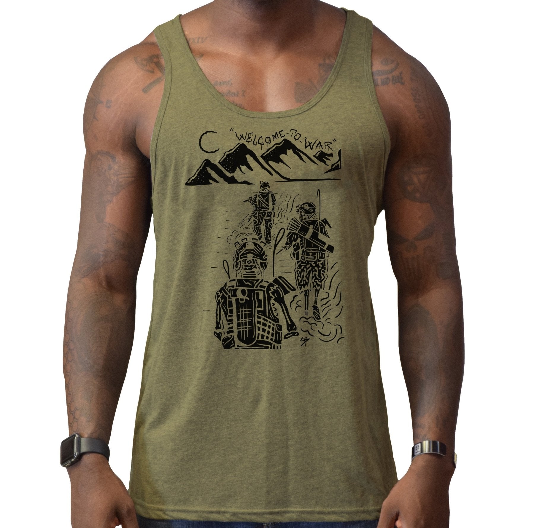 Welcome To War Men's Tank - Small - Tank