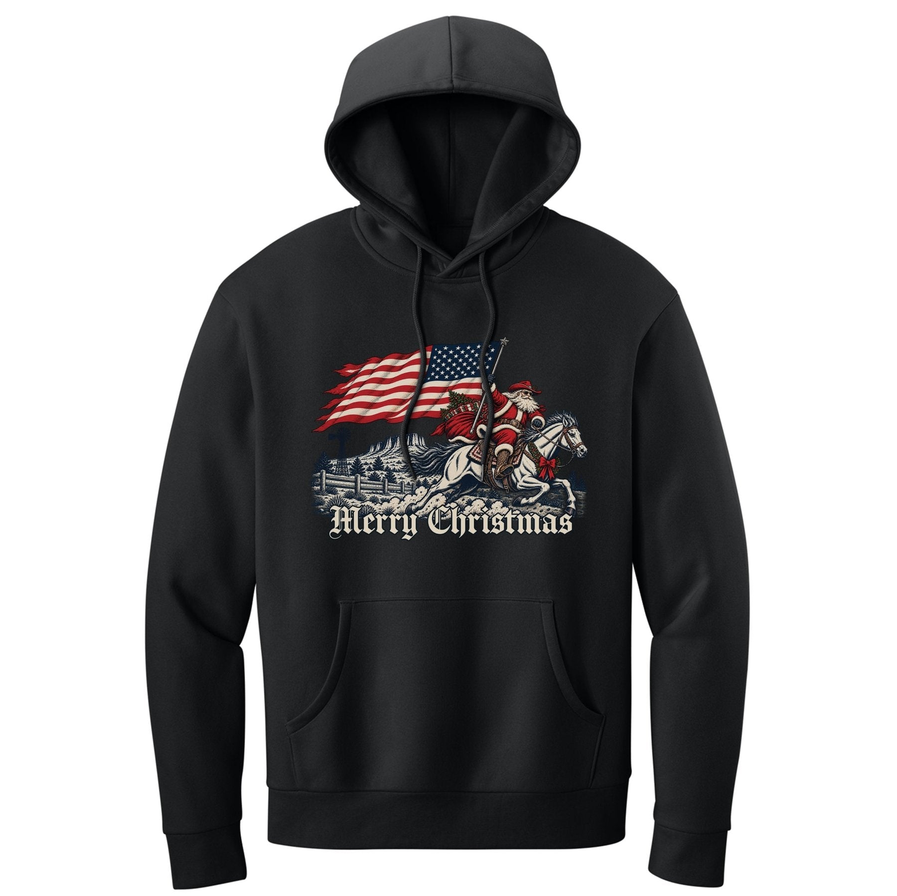 Western Santa Hoodie - Small - Hoodie