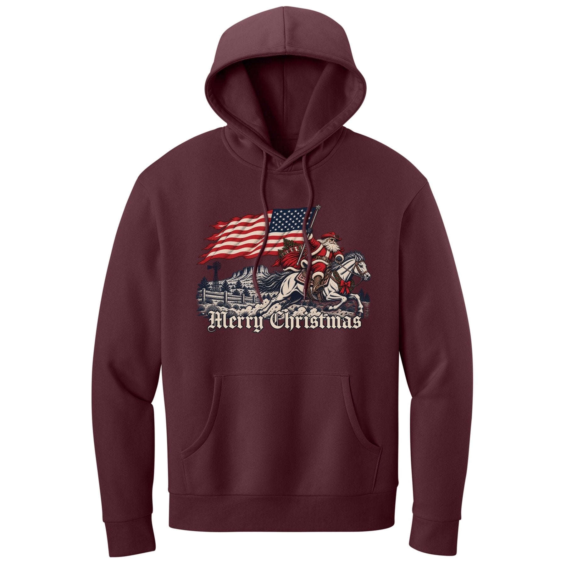 Western Santa Hoodie - Small - Hoodie