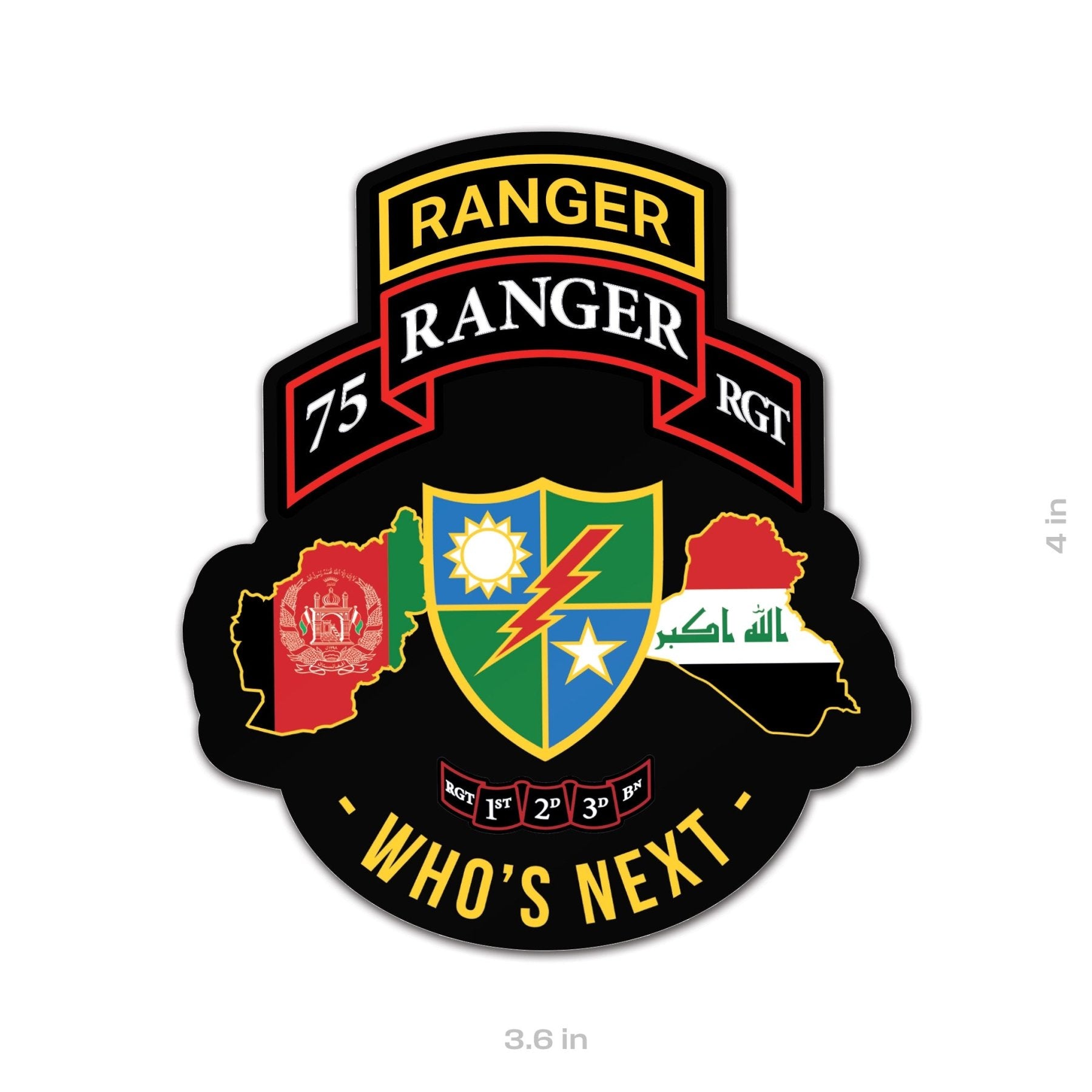 Who's Next Sticker - 75th RGT Scroll + Tab - Sticker