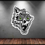 Wolf Nods Decal - 3.5" x 2.8" - Sticker